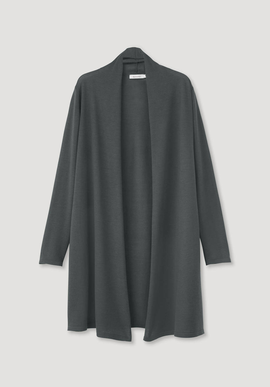 Long Strickjacke aus reiner Bio-Merinowolle