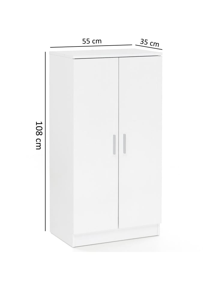 KADIMA DESIGN Schuhschrank mit 2 Türen 55x108x35 cm Schuhregal Holz günstig kaufen onesize