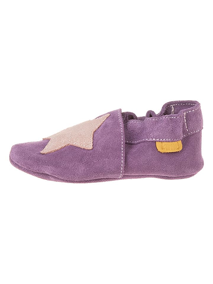 lamino Leder-Krabbelschuhe in Lila günstig kaufen 22/23