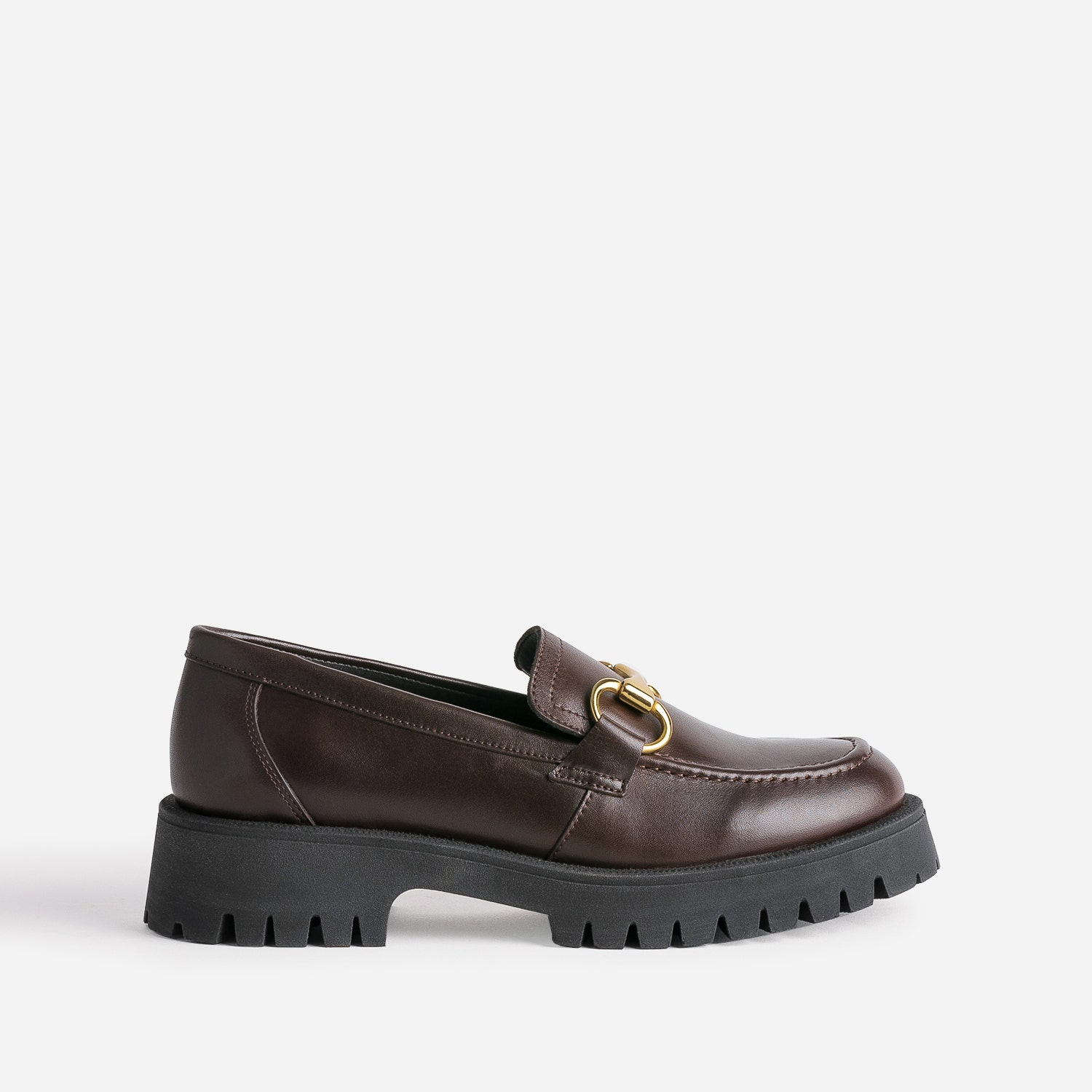 Mocassin TEXTO marron foncé éco-conçu cuir