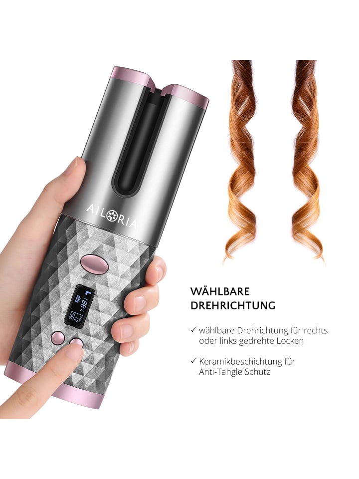 Ailoria REVOLUTIONNE Kabelloser Auto-Curler in silber günstig kaufen onesize
