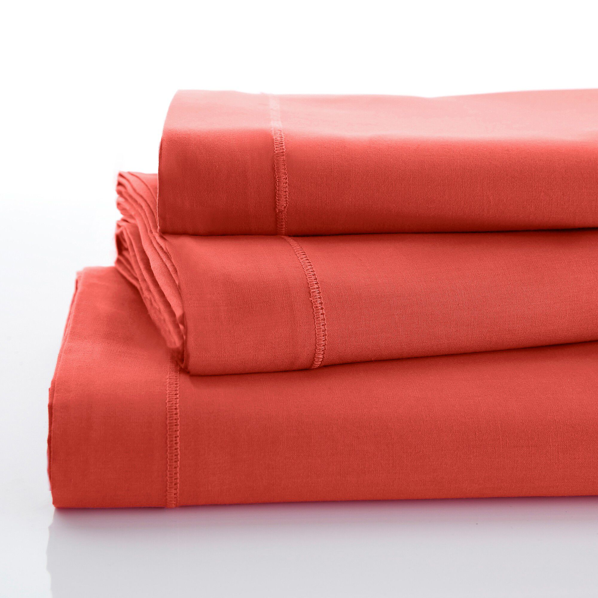 Linge de lit uni polyester-coton Colombine