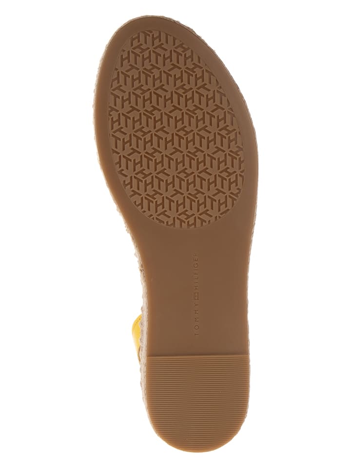 Tommy Hilfiger Shoes Leder-Sandaletten in Gelb günstig kaufen