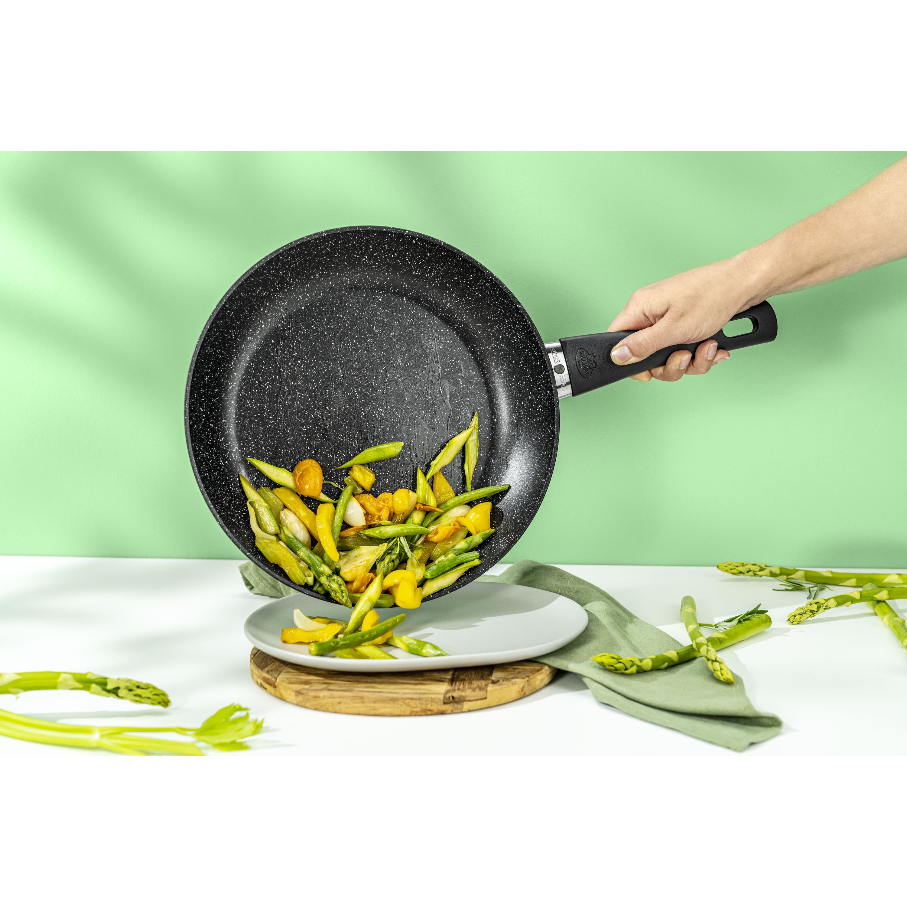 Bratpfanne 32 cm, Aluminium, Schwarz