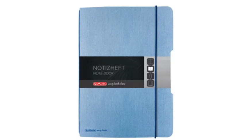 herlitz my.book flex Notizbuch Leinen A5 40 Blatt punktiert hellblau