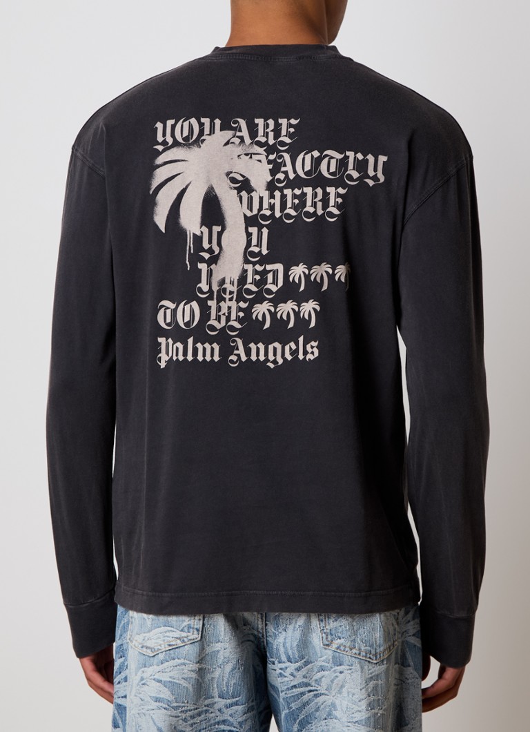 Tricou Palm Angels cu mânecă lungă și imprimeu față-verso