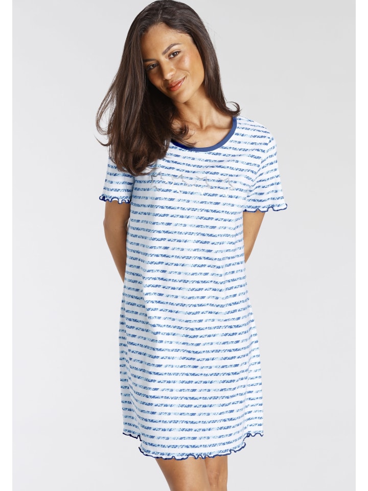 VIVANCE DREAMS Sleepshirt in blau gestreift günstig kaufen