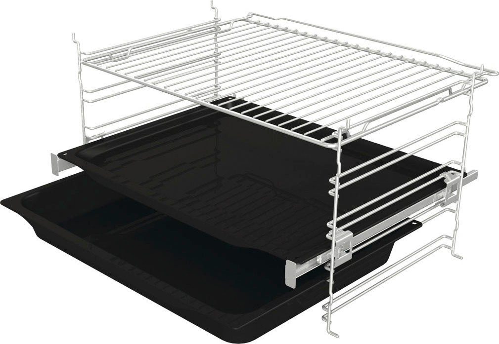 GORENJE Backofen-Set Black Pacific Basic Set, mit 1-fach-Teleskopauszug, Aqua Clean, ExtraSteam