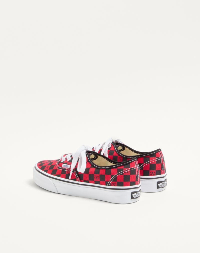 Tênis de cano baixo Valentino Garavani e Vans em tecido com estampa xadrez VLogo