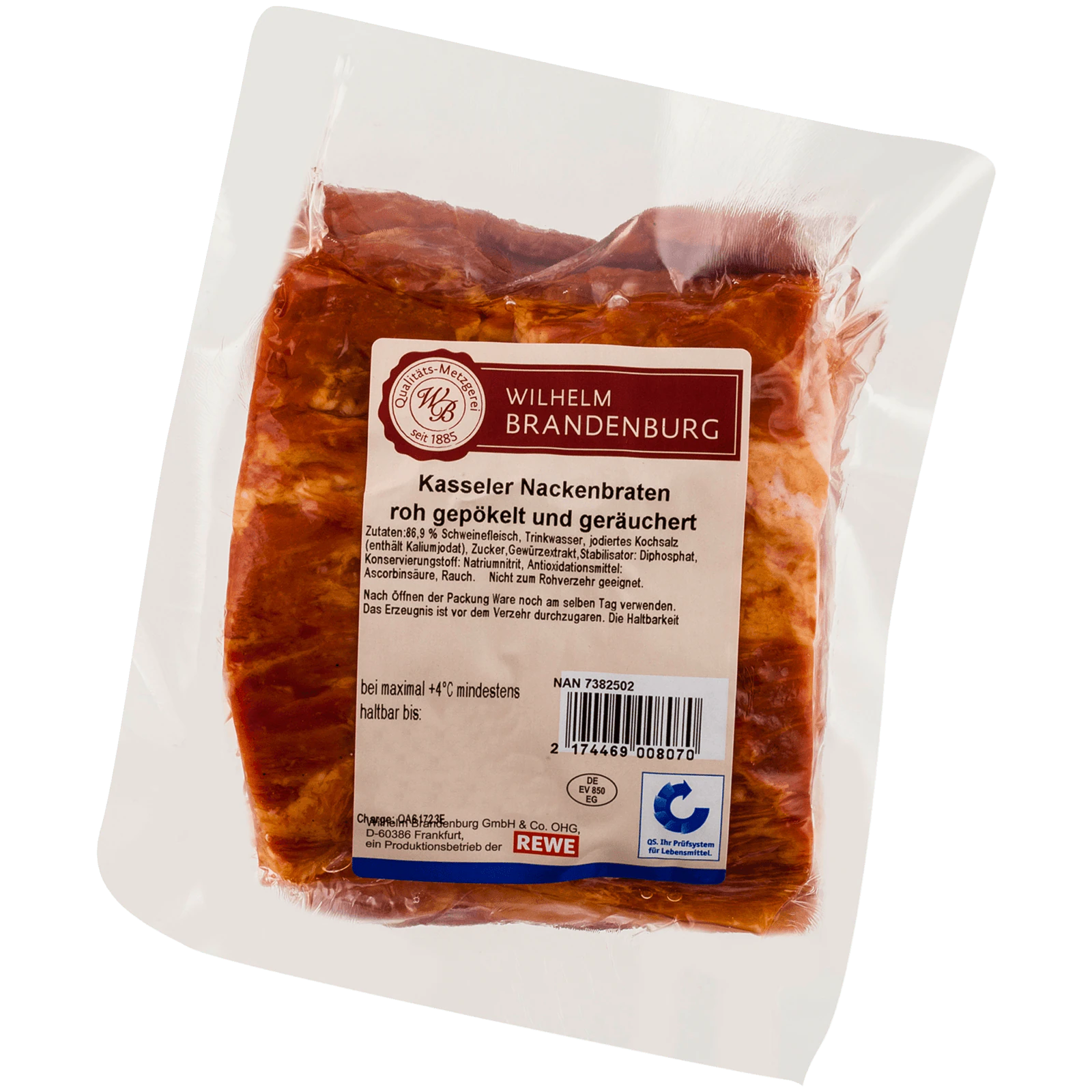 Wilhelm Brandenburg Kasseler Nacken ohne Knochen ca. 800g