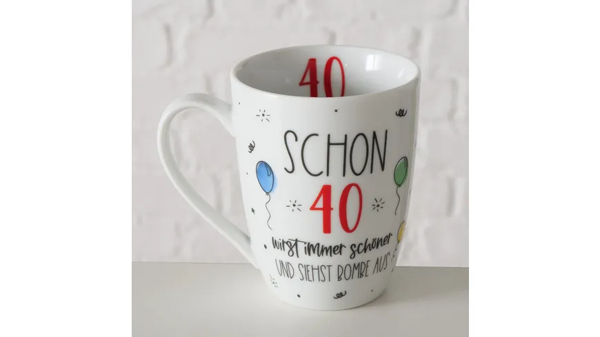 Boltze Tasse in Geschenkpackung 40.Geburtstag