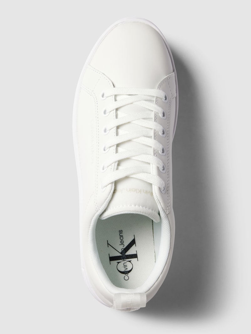 Sneaker aus Leder-Mix Modell 'BOLD' in weiss