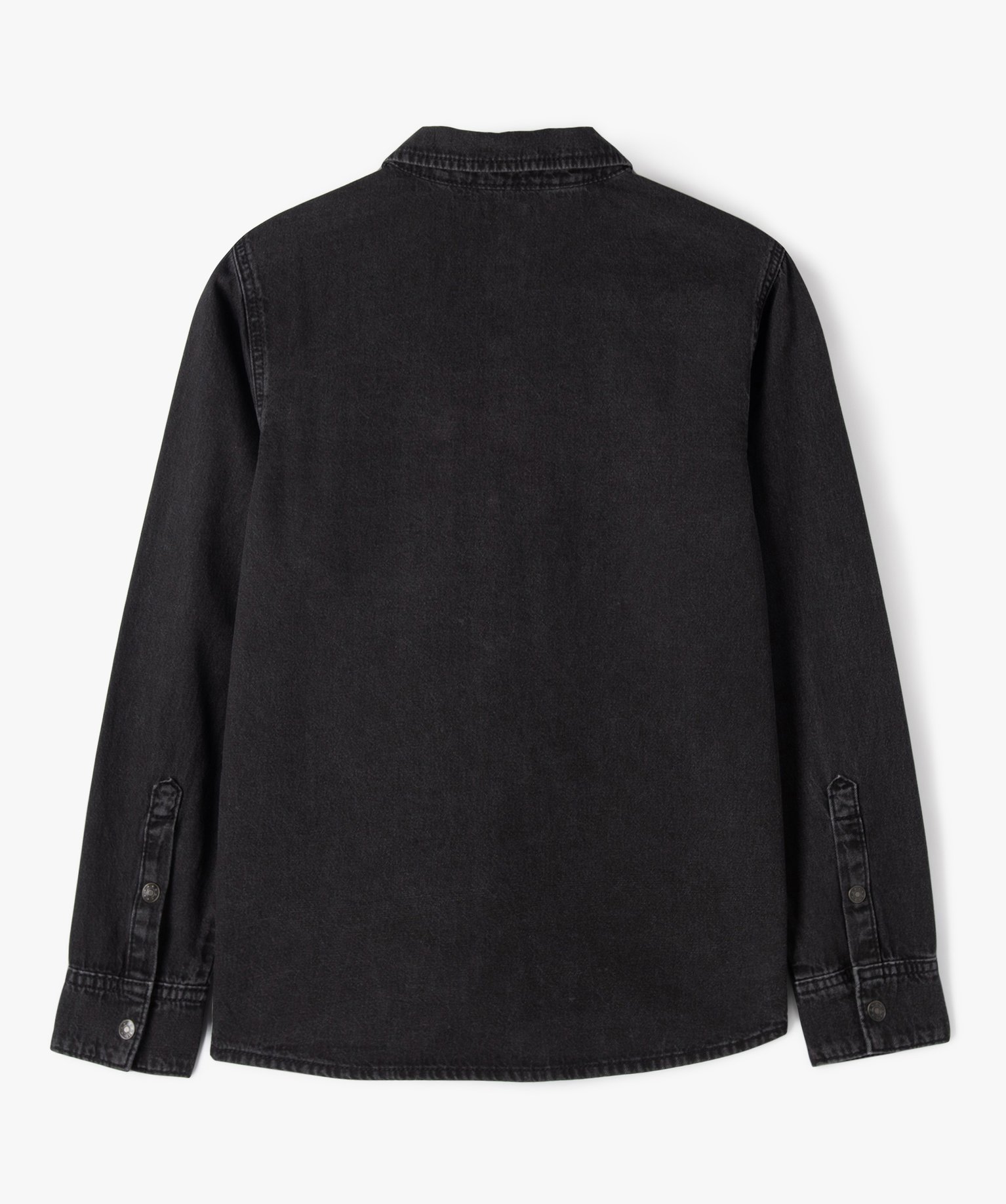Chemise Garçon en toile de coton aspect denim noir | GEMO