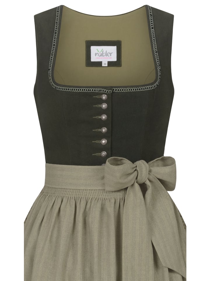 Nübler Midi Dirndl Feli in Dunkelgrün günstig kaufen