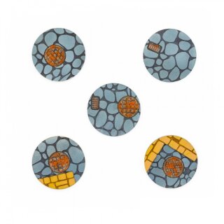 ** % SALE % ** Town Streets 50mm Round - Base Topper (50mm) (5)