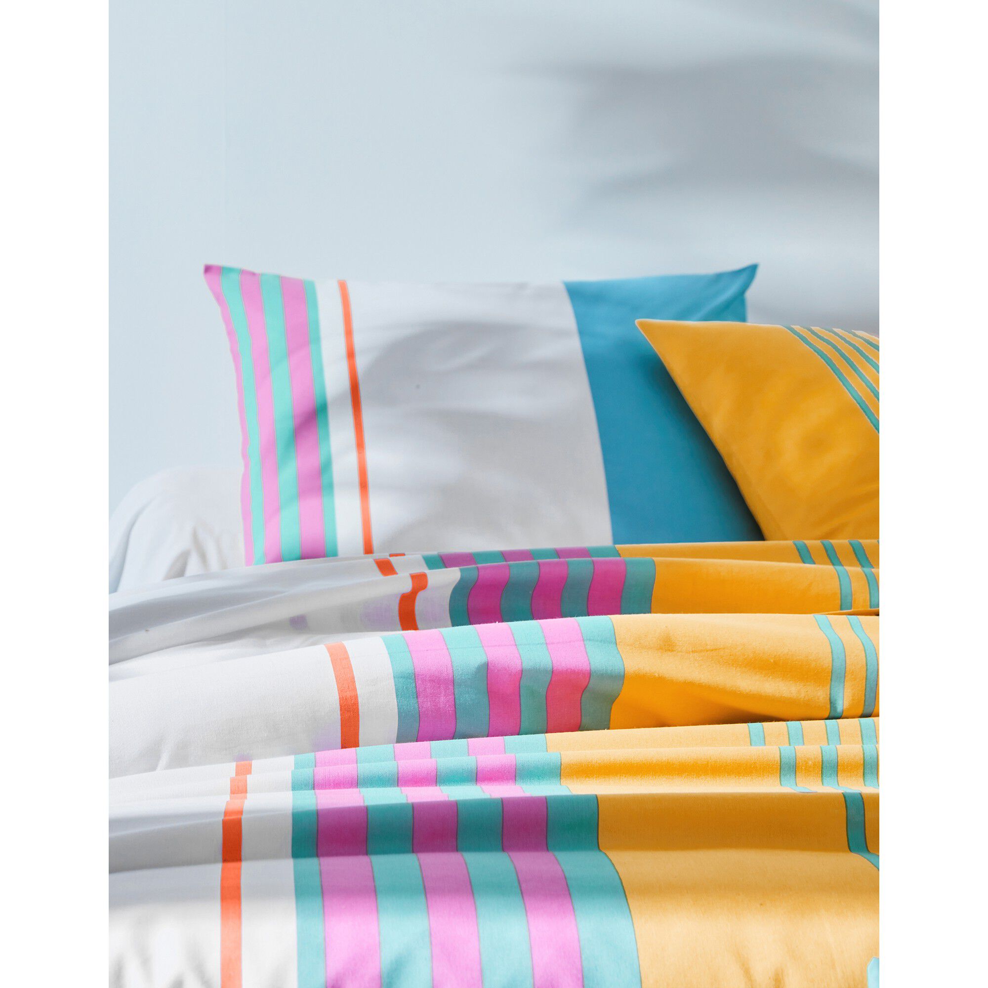 Linge de lit Détroit en coton imprimé rayures