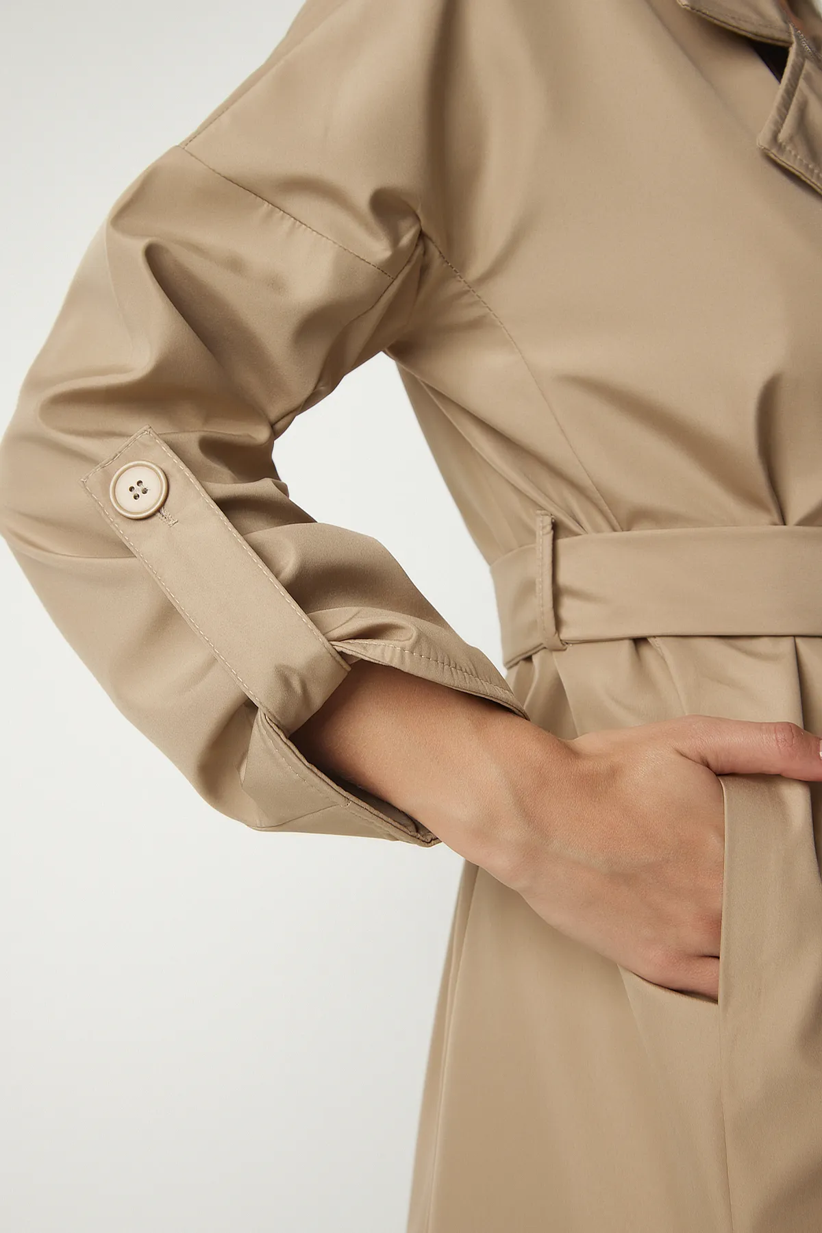 Happiness İstanbul  Trenchcoat - Beige - Basic