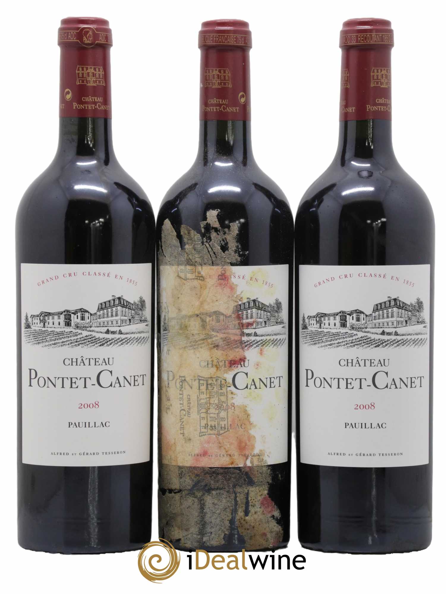Château Pontet Canet 5ème Grand Cru Classé  2008 - Lot de 6 Bouteilles