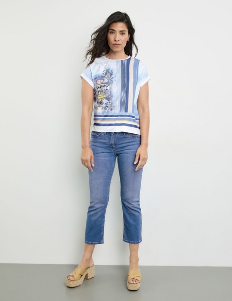Kurzarmshirt mit Material-Patch