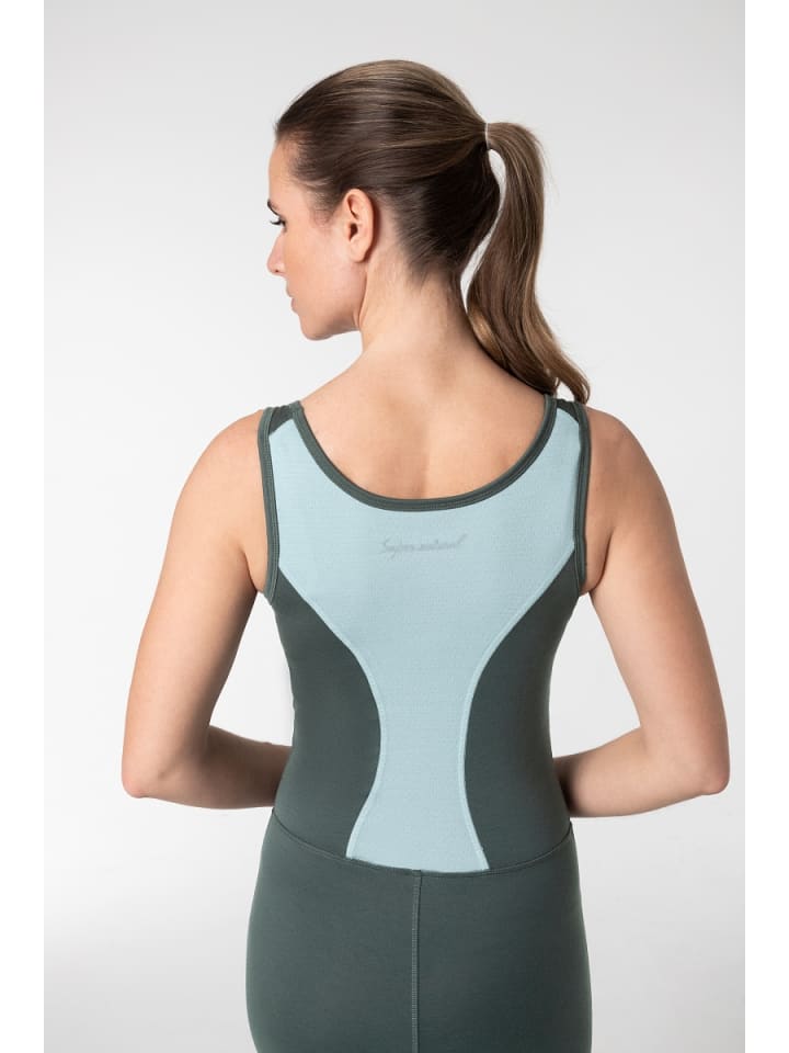 super.natural Merino Einteiler W LIQUID FLOW OVERALL in graugrün günstig kaufen