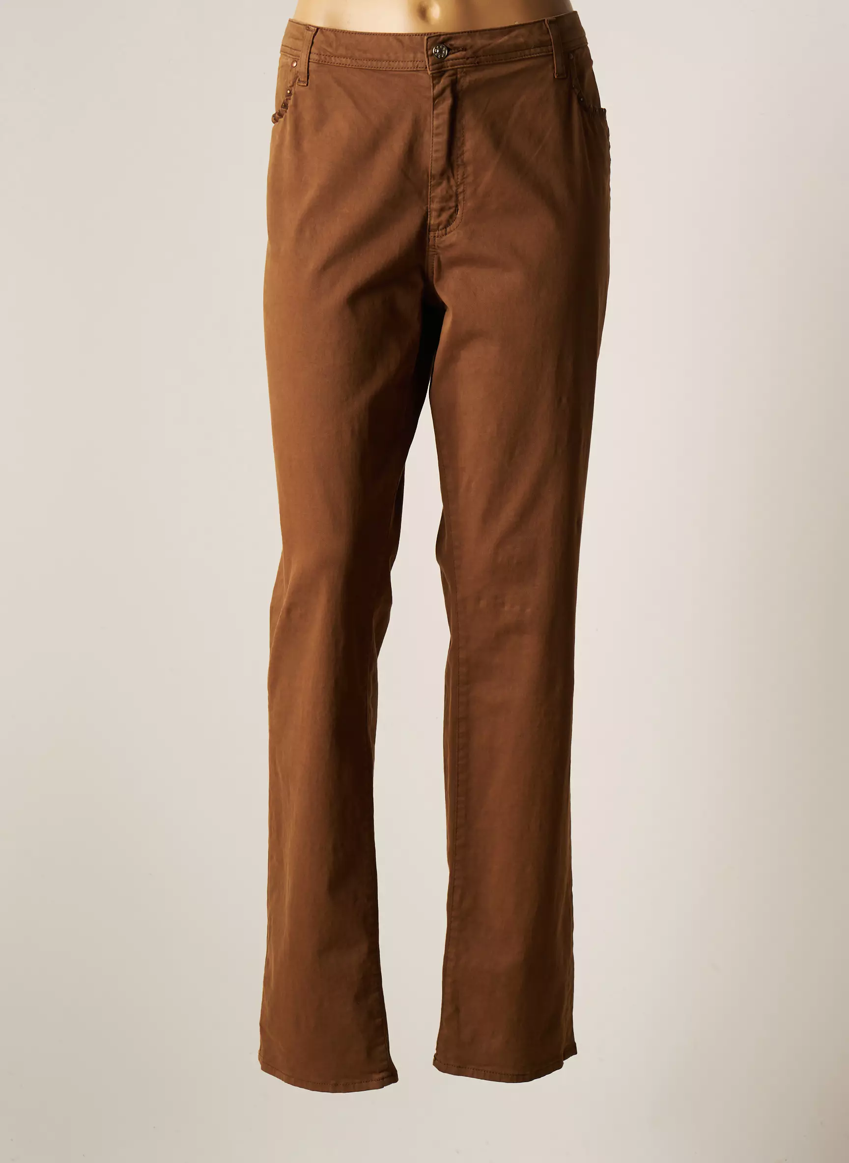 Kanope Pantalons Slim Femme couleur marron