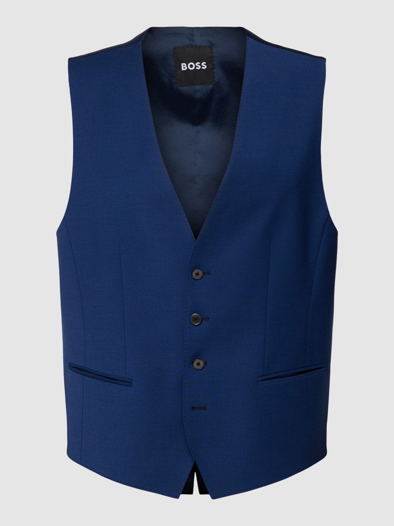 Weste mit Paspeltaschen in royalblau