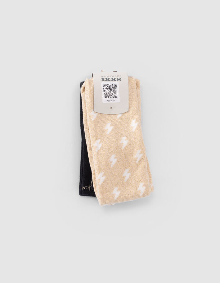 Collants dorés et noirs bébé fille