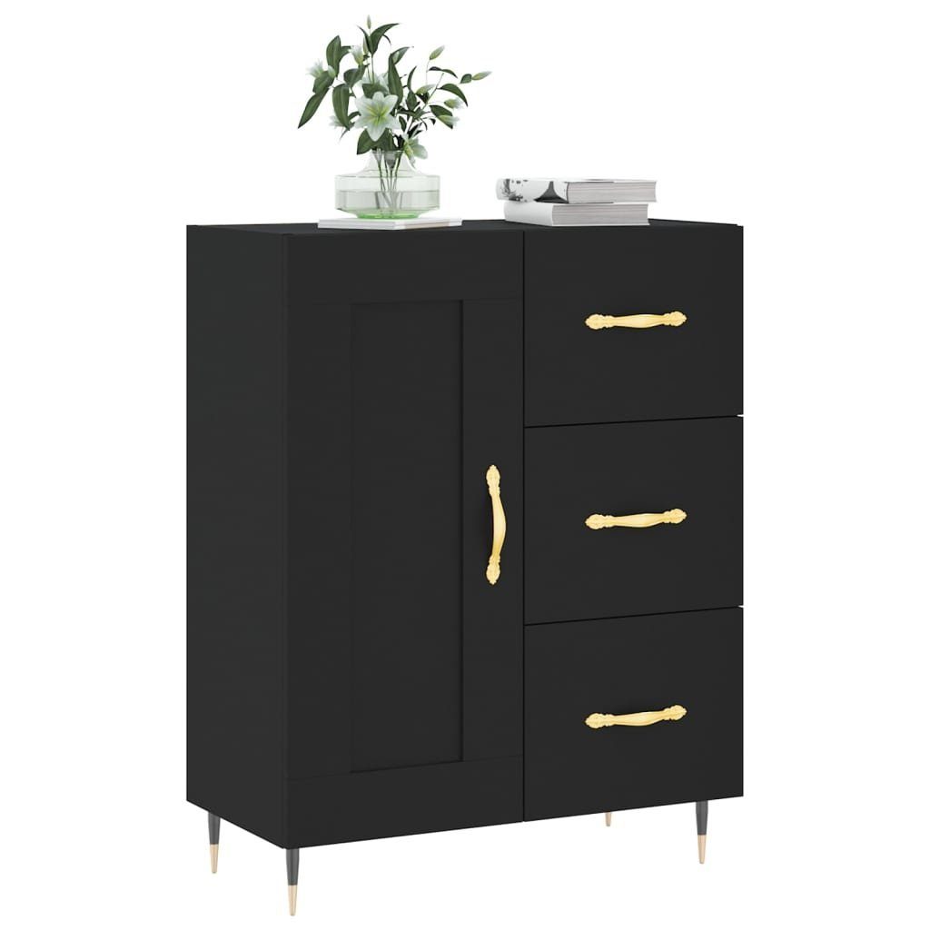 vidaXL Sideboard Sideboard Schwarz 69,5x34x90 cm Holzwerkstoff (1 St)