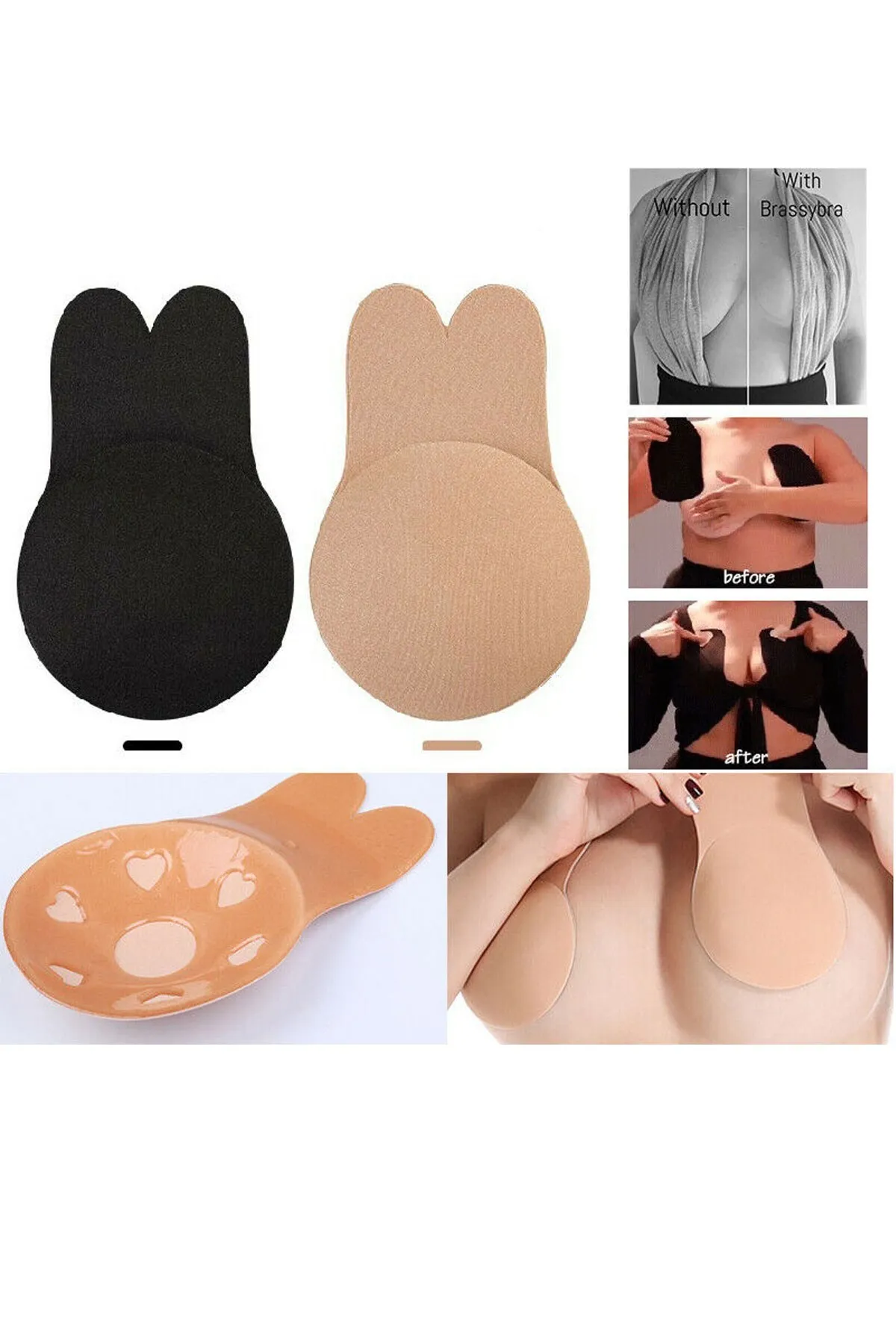 C&City  Bruststraffung-Nippel, der Push-Up-Silikon-BH-Haut versteckt