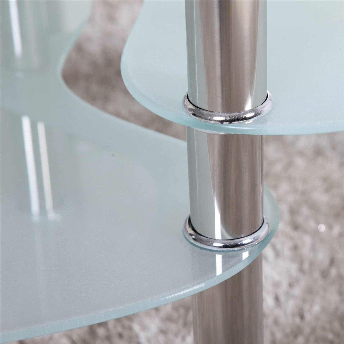 HOOZ Couchtisch HOOZ Couchtisch 98x55cm Klarglas mit sandierter Ablage