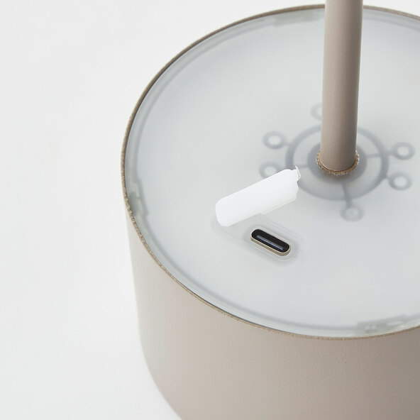 LED-Akku-Tischleuchte Helio, taupe