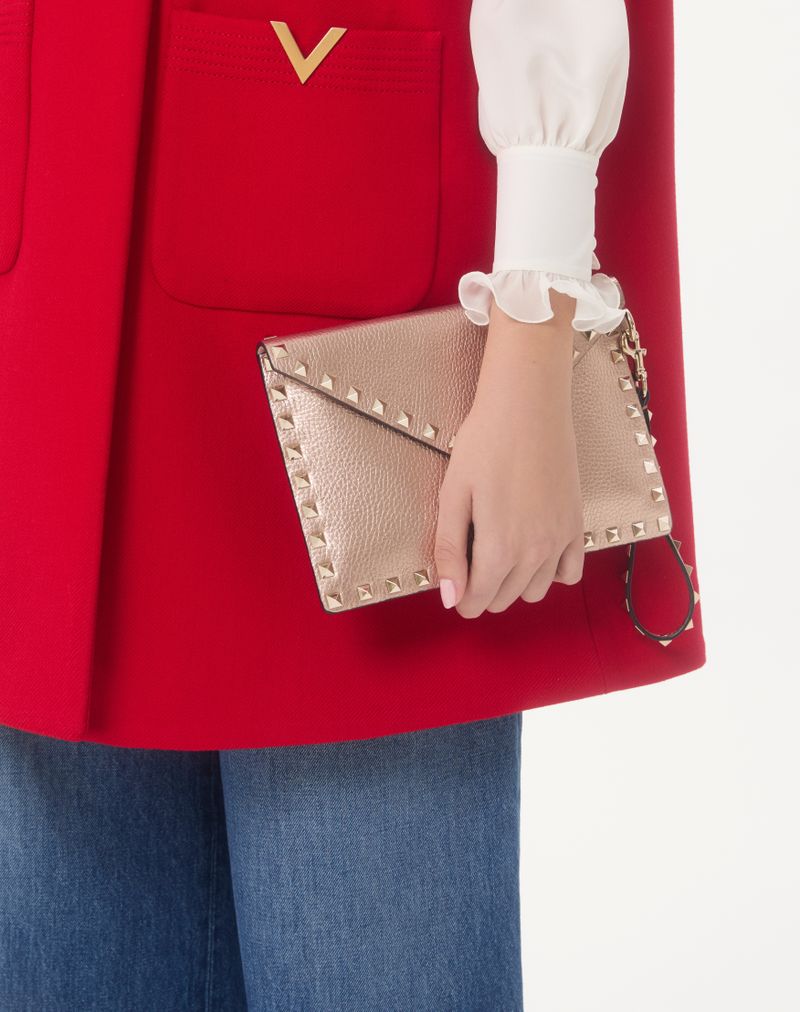 Rockstud Clutch i lamineret granatkalveskind