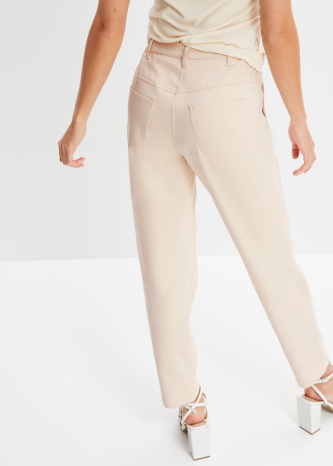 High-Waist-Hose mit Taschen und Bequembund, knöchellang