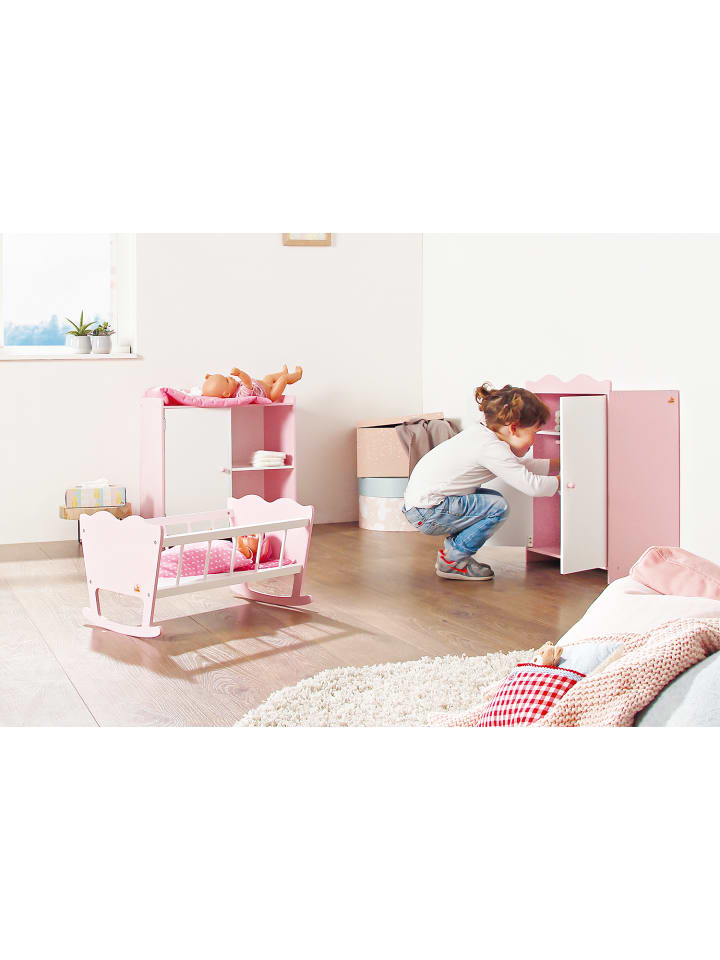 Pinolino 4-tlg. Puppenschrank 'Jasmin“ in rosa günstig kaufen onesize