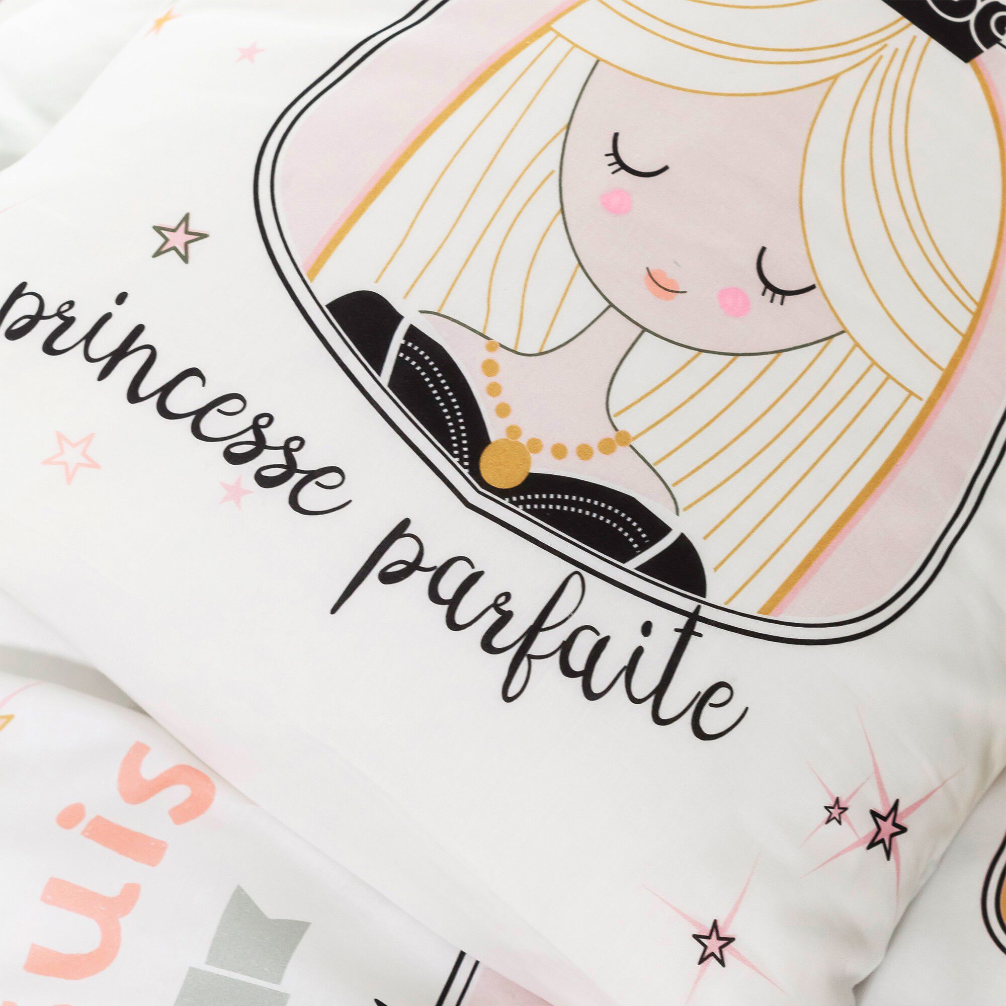 Linge de lit enfant Blanche imprimé 1 personne