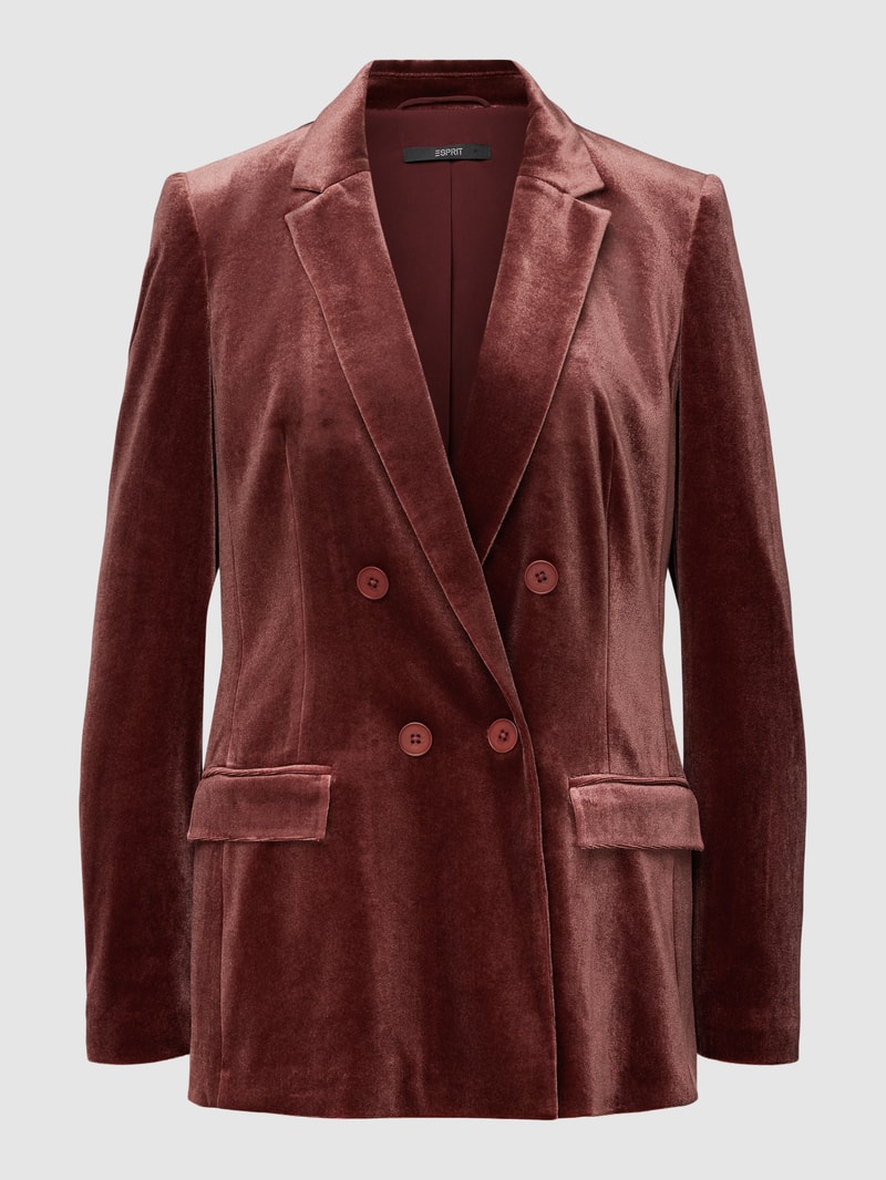 Blazer mit Pattentaschen in bordeaux rot