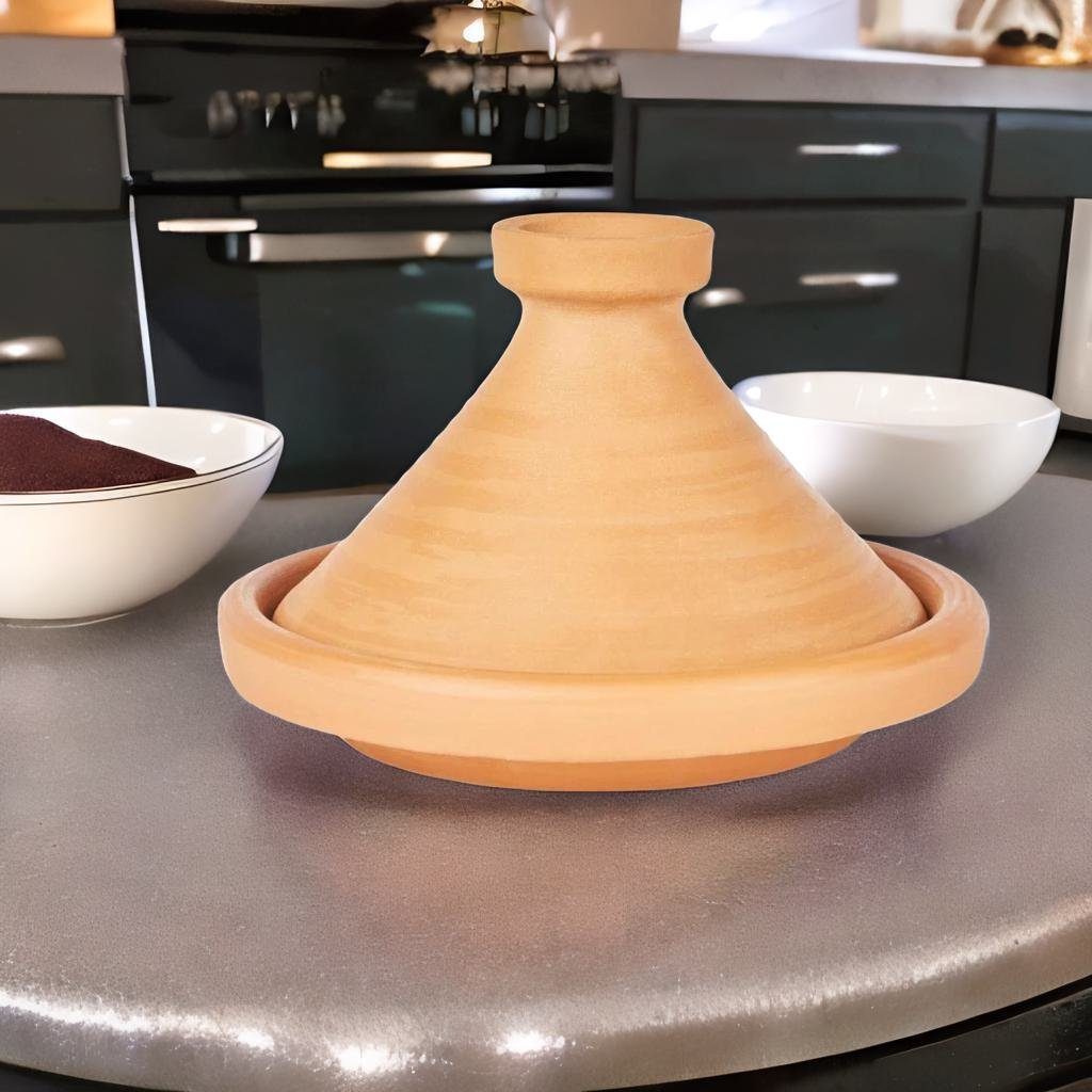 Marrakesch Orient & Mediterran Interior Dampfgartopf Marokkanische Tajine Aladin, Topf zum Kochen, Schmortopf Unglasiert, Ton (1-tlg), Handarbeit