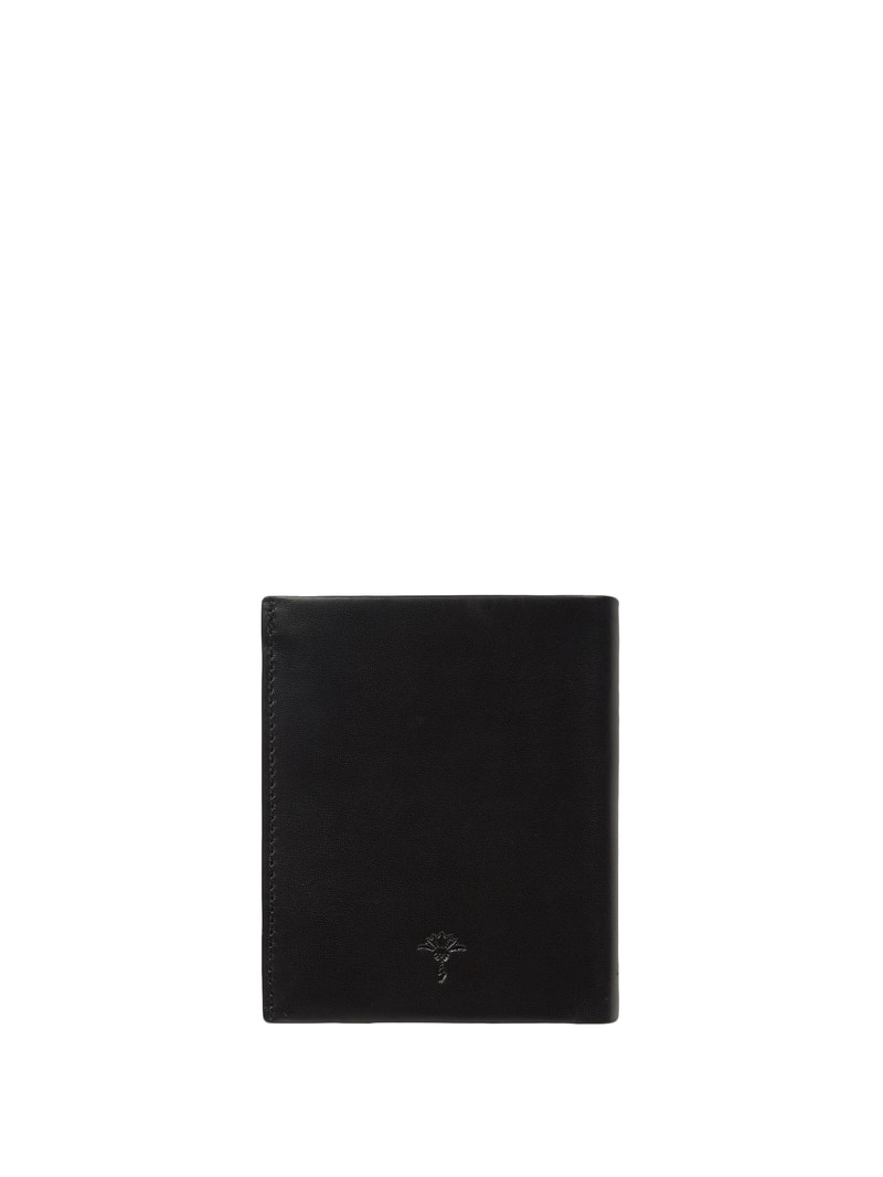 Geldbörse aus Leder mit Logo-Prägung in schwarz