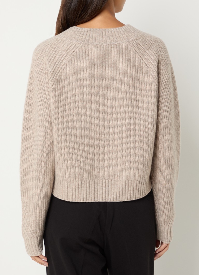 Maglione OLAF a maglia grossa in misto lana con scollo a V