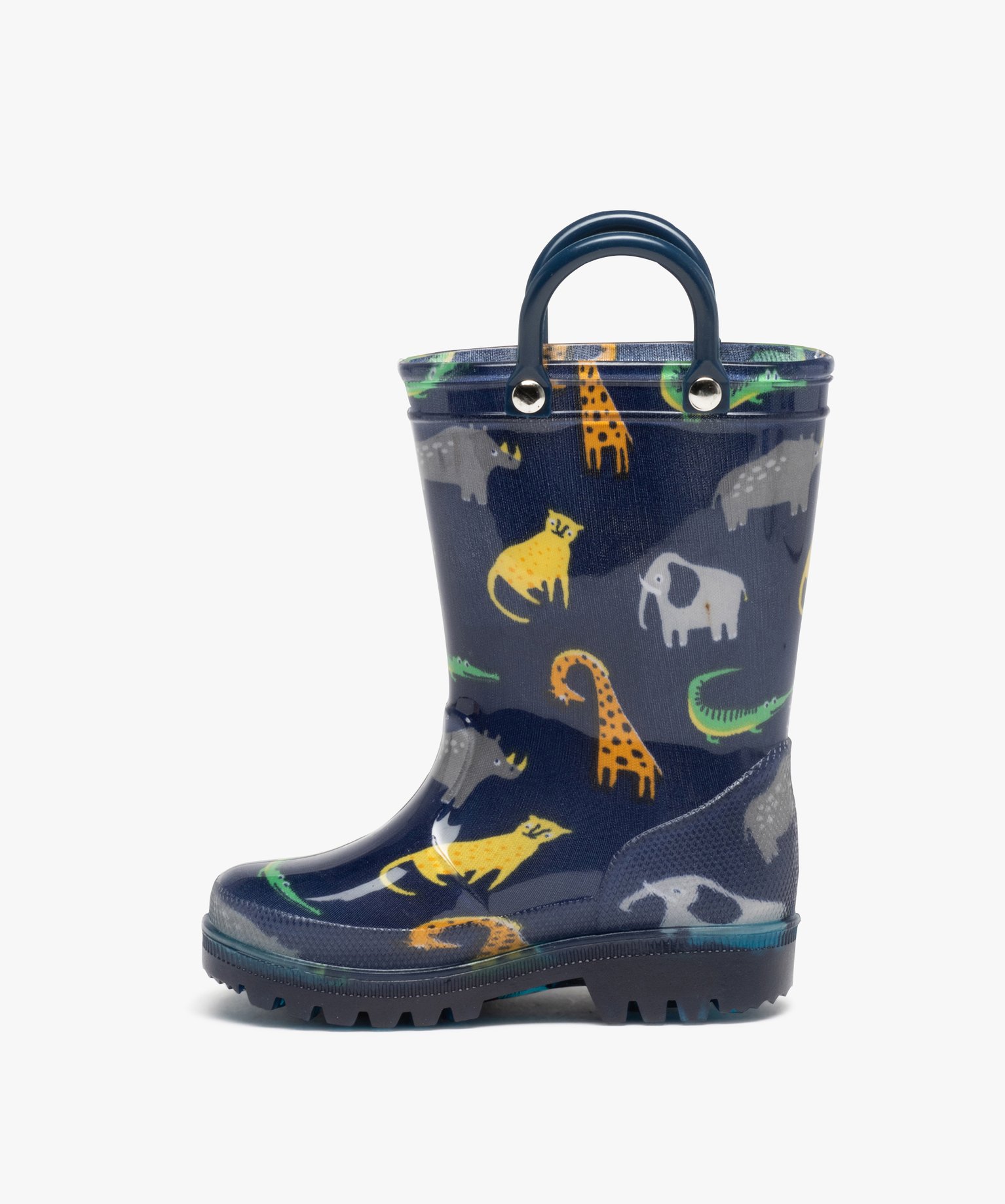 Bottes de pluie bébé avec anses imprimées animaux marine | GEMO