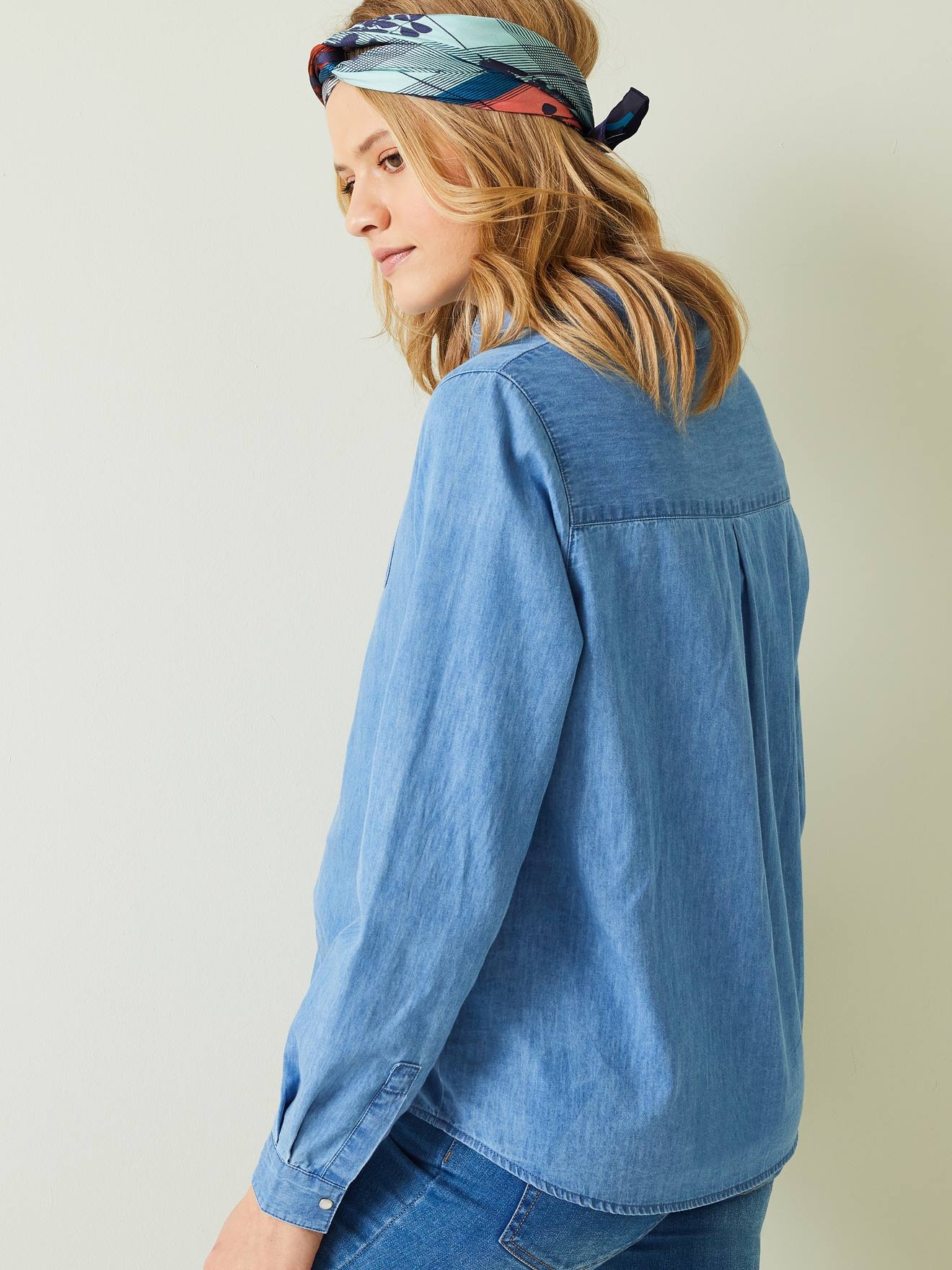 Chemisier de grossesse et d'allaitement jean denim stone