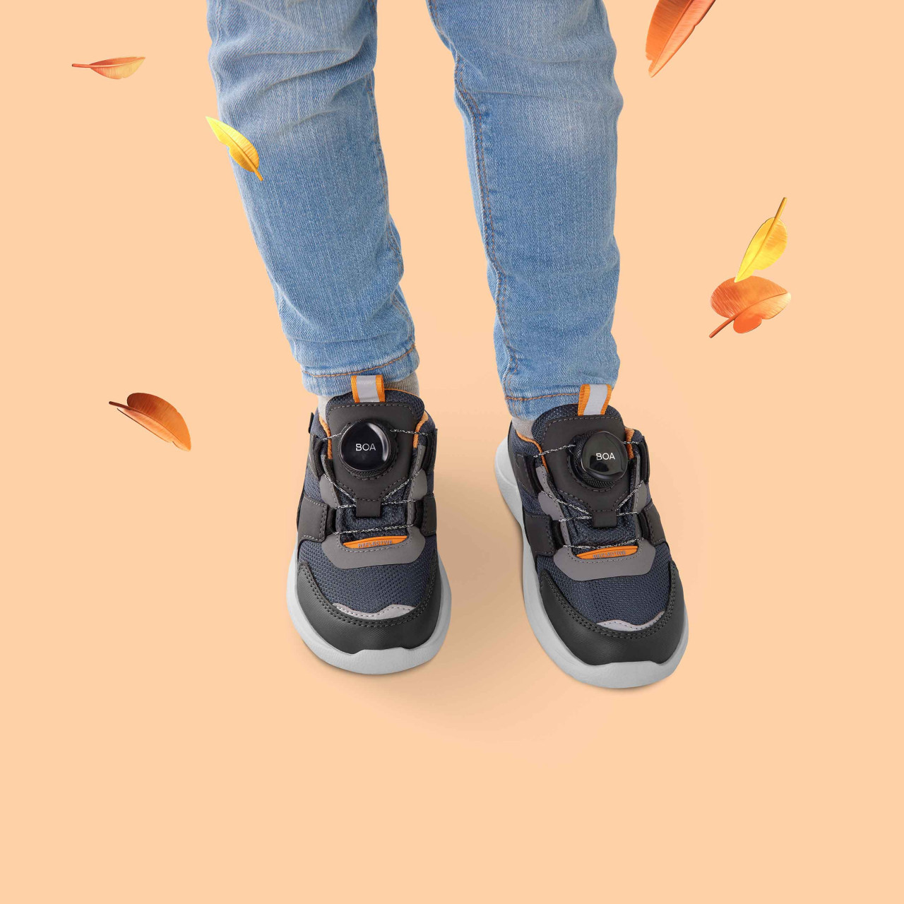 RUSH - Grau/OrangeSneaker low mit BOA® Drehverschluss