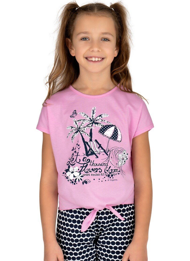 Trigema T-Shirt TRIGEMA T-Shirt mit sommerlichem Druckmotiv