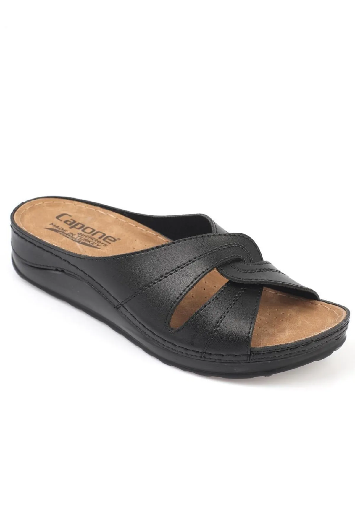 Capone Outfitters  Anatomisch weiche, bequeme Mutterhausschuhe mit Keilabsatz