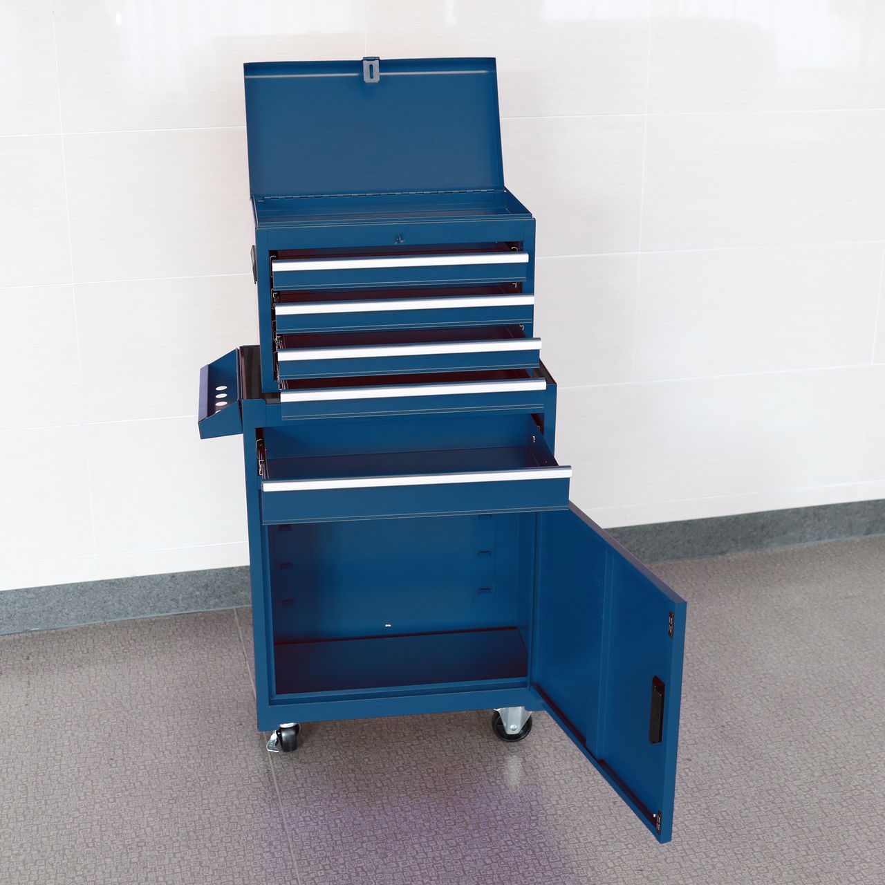 Tech Craft Tech Craft Werkstattwagen, blau, 5 Schubladen