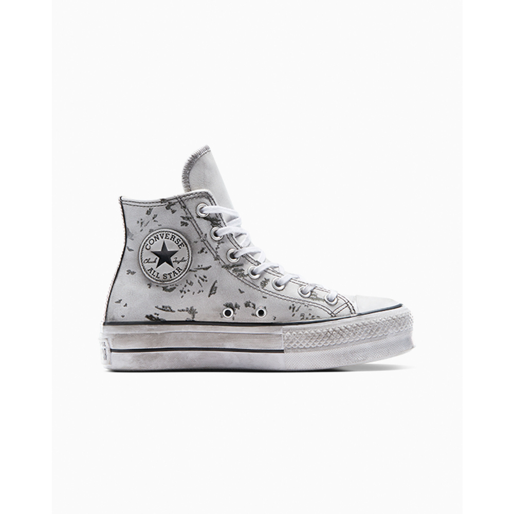 Converse Chuck Taylor All Star Lift Platform Laser Leather A08777C / weiss