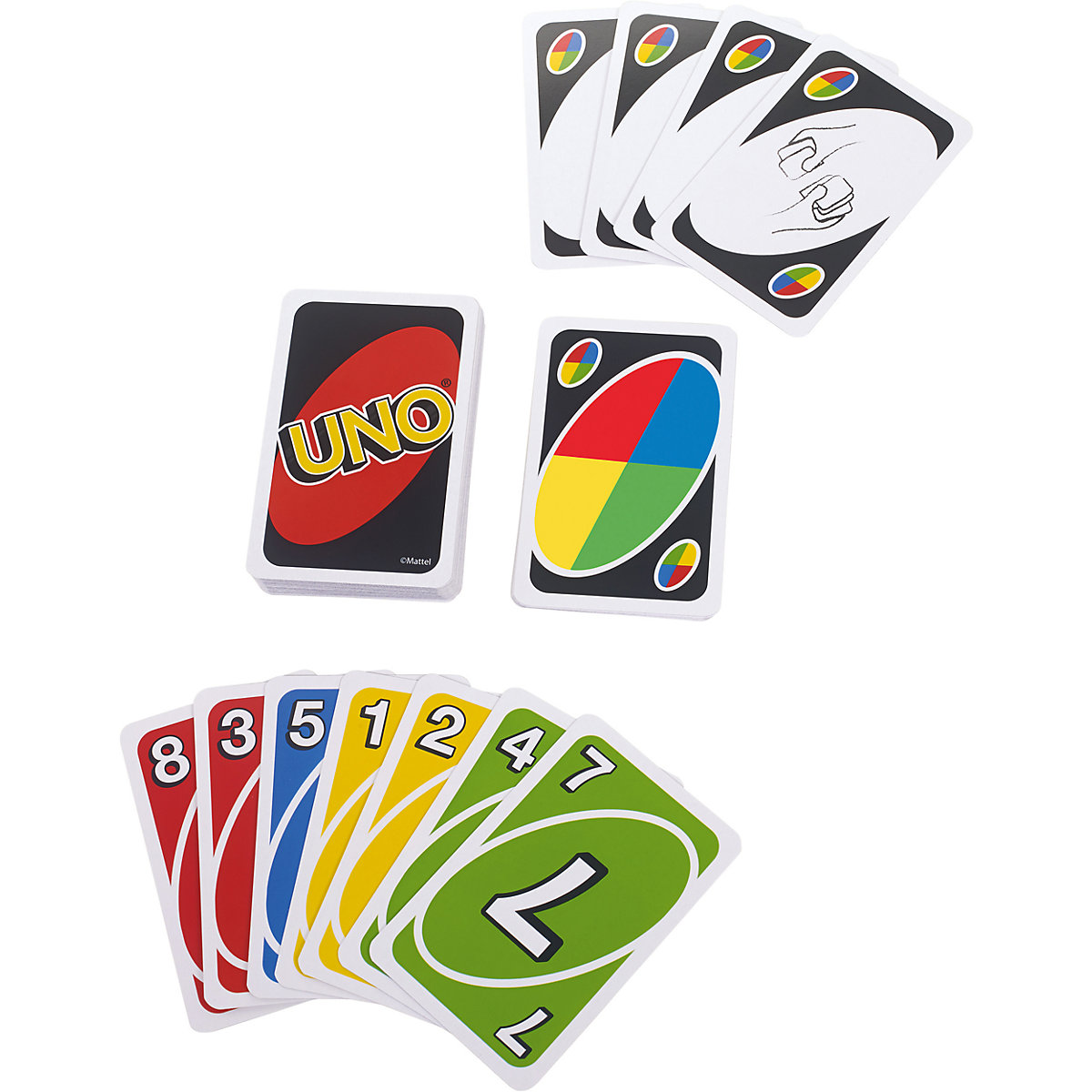 Mattel Games UNO Kartenspiel, Gesellschaftsspiel, Familienspiel, Kinderspiel