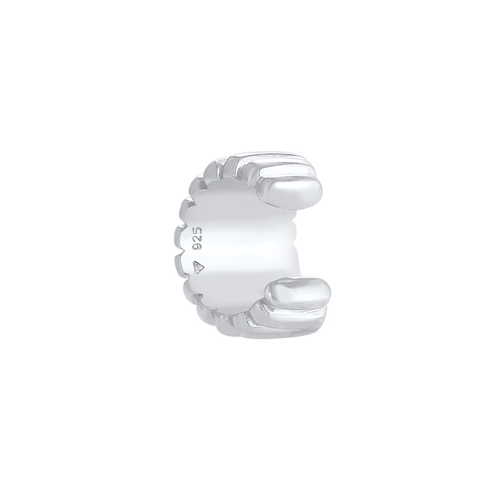 Elli Elli Boucles d'Oreilles Earcuff femme simple relief rainuré en argent sterling 92 Boucles d'oreilles