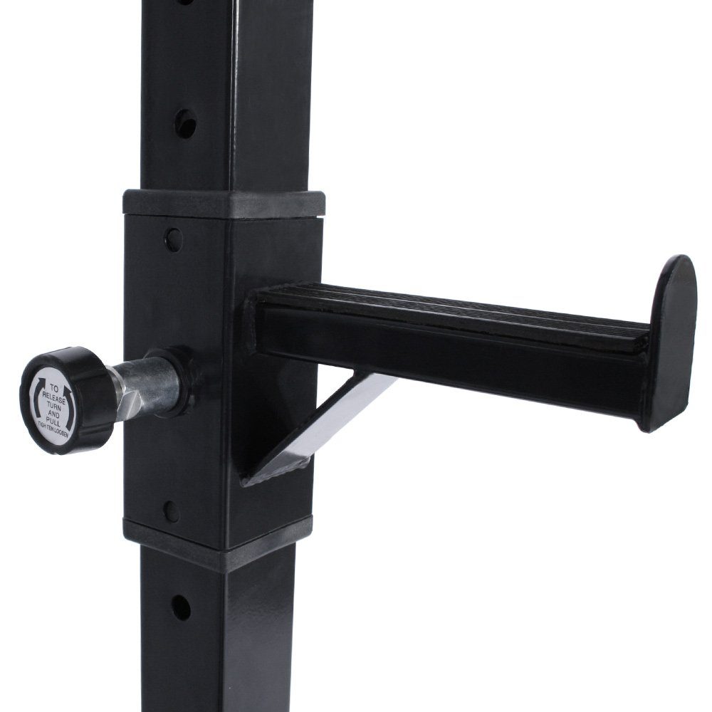 Physionics Langhantelstange Langhantelablage - bis 300 kg, Zwei Ablagen, 12/6 fach verstellbar, (1-tlg)