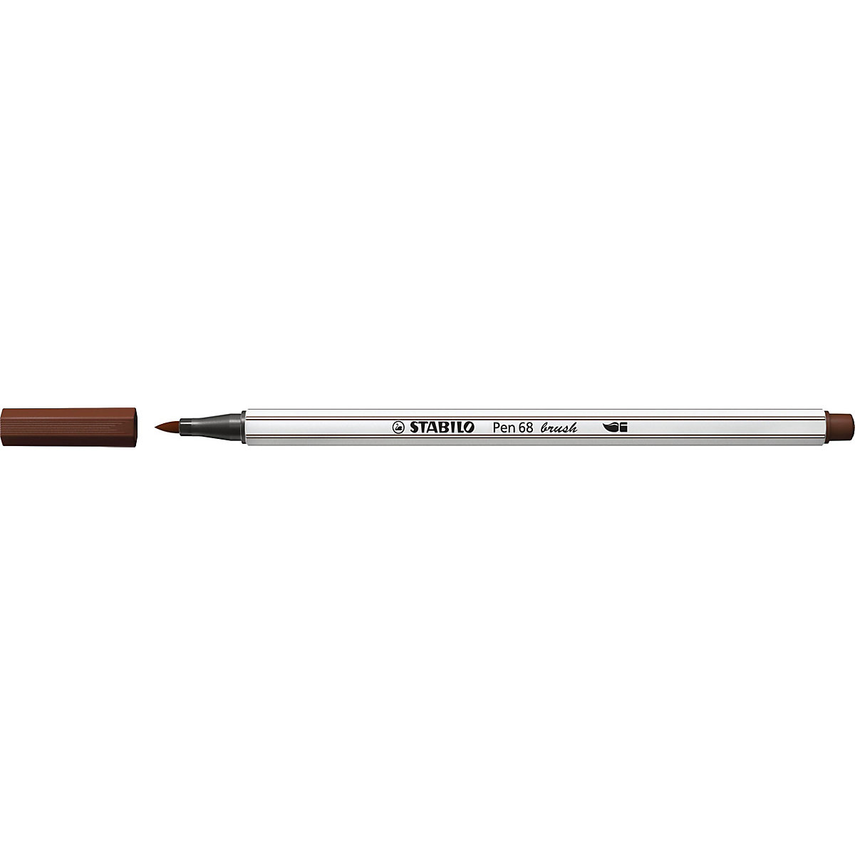 Premium-Filzstift Pen 68 brush, Pinselspitze für variable Strichstärken, braun